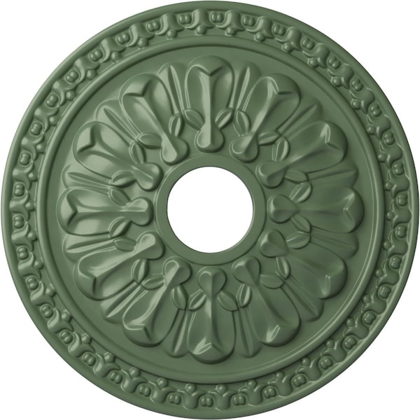 Ekena Millwork Warsaw Ceiling Medallion (Fits Canopies up to 3 1/2"), 18"OD x 3 1/2"ID x 1 3/8"P, Athenian Green CM18WAAGF - main